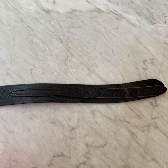 Frontier Belt Co. VTG by Vogel of Texas Leather Belt Sz 36 Top Grain Steer Hide - Picture 6 of 8